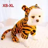 Vêtements de chien coton hiver animal de compagnie tigre cosplay vêtements veste en forme de tigre Chichuchu chiot tenue manteau XS-XL
