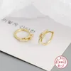 Boucles d'oreilles Huggie Aide en argent Sterling 925 pour femmes, couleur or, accessoires de bijoux à la mode, 2021