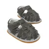 Sandaler Toddler Sommar Sandaler, Hollow-out nonslip Open-toe med magisk klistermärke för baby pojkar, 0-18 månader