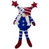 Patriotiska gnome gåvor Independence Day Holiday Decoration Handgjorda Skandinaviska Tomte Elf Dwarf Gnomes Plush Doll GGA4732