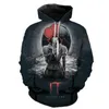 Men039s Hoodies Sweatshirts Spring Chapter Two Movie Pennywise Clown Stephen King 3D Hoodie Fashion Personality Hip Hop Pullo3227757