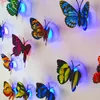 LED 3D Butterfly Muurstickers Nachtlicht Lamp Gloeiende Decals Sticker Huis Decoratie Home Party Desk Decor