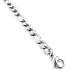 3mm 5mm 7mm 10mm rostfritt stål Flat Figaro Curb Cuban Chain Link för män Kvinnliga halsband 18-30 tum längd med sammet Bag250p