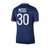 Jerseys de futebol Messi # 30 Sergio Ramos Marquinhos Verratti Kimpembe Maillots Jerseys de futebol Unisex # S-XXL