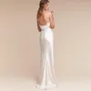 Kjolar eleganta raka elfenben saias longa jupe femme bröllop kjol hög kvalitet lång med knappar faldas