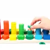 Hölzerne mathematische Spielzeugbrett Montessori-Zählvorstand Vorschulspielzeug für Kinder Geschenke