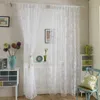 Curtain & Drapes 1pcs Fashion Peony Flower Window Curtains Door Room Divider Sheer Panel Scarfs Living Bedroom Decor 2021