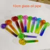 Atacado tubo queimador de óleo de vidro barato 4 polegadas arco-íris Pyrex qualidade colorida tubos de tubo grande pontas de unhas cachimbo para fumar