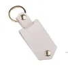 DIY Sublimation Transfer Photo Sticker Keychain Gifts for Women Leather Aluminum Alloy Car Key Pendant Gift RRD12538