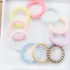 Women Scrunchy Girl Hair Coil Rubber Accessories Hairbands Ties Rope Ring Ponytail Holders Telephone Wire Cord Gum Bracelet M3954