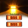 2pcs Amber 3-LED Car Tuning Side Marker Lights Truck Trailer Clearance Lights Security Protection Universal Car Accessories