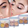 CmaaDu Shimmer Highlighter 4 Color Iluminador Face Glow Contouring Powder Palette Strengthening Silhouette Brighten Easy to Wear Makeup Beauty Highlight