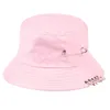 Wide Brim Hats Unisex Harajuku Punk Cotton Bucket Hat Metal Pin O-Rings Hip Hop Fisherman Cap F3MD Oliv22