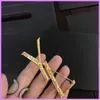 2021 Bamboo Gold Women Brooch Designer Jewelry with Letters Casual High Quality Mens for Gifts Business Ladies Party D2110076F