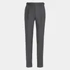 Brand Men's Casual Pants Grey Pleated Bolzano Trousers