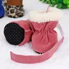 Vêtements pour chiens 4 pièces hiver chaud petites chaussures bottes imperméables anti-dérapant chaussons de pluie pour chiens chats chiot Chihuahua