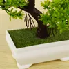 Dekorativa blommor kransar falska konstgjorda växter träd bonsai krukväxter hem dekor dekoration harts bassäng plast simulatio6400553