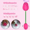 NXY Eggs Rose Toys for Women Clitoride Stimulator Vibrating Love Egg Potente capezzolo Vacuum Sucker Vibratore Articoli femminili Adulti 18 1124