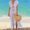 Bawełniana plaża pokrywa kaftany sarong kostium kąpielowy s kuhaos strój kąpielowy damski pływać nosić tunika # Q494 210420