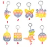 Push Bubble Fidget Toys Simple Keychain Poppers Decompression Toy Fidgets Key Chain Children's Pendant