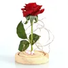 Rose em LED Glass Decorative Flowers Dome Forever Rose Rosas Rosas dos Namorados Dado das Mães Presente Romântico Especial 20220107 Q2