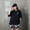 High Street Short Sleeve T-shirt Casual Men Women 1:1 Quality Logo Tee Slightly Oversize Tops Mountain