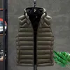 Chaleco de invierno para hombre de marca, chaleco acolchado cálido para hombre, chaqueta sin mangas de invierno para hombre, chalecos de plumón informales para hombre 211102