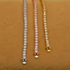 5mm Rose Or Couleur CZ Tennis Bracelet Hip Hop Cuivre Glacé Zircone Cubique Bijoux Pour Hommes Femmes 211124