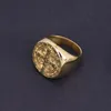 Anello in acciaio al titanio con croce biblica Christian Jesus headstone Anelli da uomo