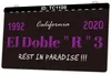 TC1109 California El Doble R 3 Riposo in Paradise Light Sign Dual Color Incisione 3D