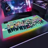 My Hero Academia Anime Gaming RGB كبير الماوس Pad Gamer Computer Mousepad LED Backgrow XXL Mause Pad Pad Pad Pad Gift8937809