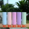 UV Color Changing Tumbler 20oz Straight Sublimation Tumbler Sun Light Sensing Stainless Steel Straight Skinny Tumbler With Lid LLA912