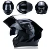 Motorcykelhjälmar Den senaste Dot Flip Helmet Modular Double Lens Full ansiktssäkerhet Casco Capacete Casque Moto