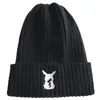 S2468 nouveau automne hiver dessin animé tricoté chapeau hip-hop noir chaud bonnet crâne casquettes tricot chapeaux