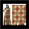 Tygklädkläder Anländer polyestertryck Ankara Binta Real Wax 6 Yardslot African Fabric For Party Dress 0Y2O2067