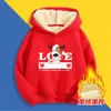 Pojkar Plus Velvet Hoodie Sweatshirts 2021 Childens kläder Långärmad Hooded Print Coat Men Kids Casual Pullover Tröja 5 Färg