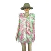 Chaleco de abrigo de piel sintética de imitación de invierno colorido para mujer multicolor escenario femenino 211207
