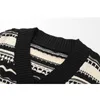 Cardigan Sweater Dames Herfst Winter Casual Vintage V-hals Vesten Knop Lange Mouw Losse Vrouw Gebreide Sweaters Top 210914