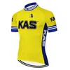 Zespół Kas Maillot Ciclismo Retro Lato Szybki Suchy Oddychający Koszulka Kolarstwo Rękaw Roupa Ciclismo Cycling T Shirt