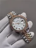 Classici nuovi orologi da donna Acciaio inossidabile Quadranti in madreperla bianca Orologio meccanico automatico da donna con zaffiro impermeabile 36 mm