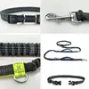 Reflective Leash Traction Rope Pet Dog Running Belt Elastic Hands Freely Jogging Pull Dog Leash Metal D-ring Leashes 210729