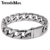 Men's Curb Link Chain Wristband 316L Stainless Steel Bracelet For Male Jewelry Drop Whole 13mm KHB83