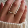 925 Sterling Silver White Gold Plated Created Moissanite Gemstone Wedding Band Simple Personality Ring For Women Fine SMEEXCHY Y072250P