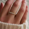 925 Sterling Silver White Gold Plated Created Moissanite Gemstone Wedding Band Simple Personality Ring For Women Fine Jewelry Y072280i