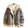 Piumino da uomo Parka Swyivy Giacche invernali Cappotto Uomo Agnello Capispalla con cappuccio 2021 Ecopelle uomo con pelliccia per