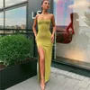 bodycon dress long dresses evening strap side slit party dress solid summer dresses casual sexy dresses nigh club dress T200318