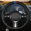 Car Steering Wheel Cover Black Artificial Leather For BMW M Sport F30 F31 F34 F10 F11 F07 X1 X2 X3 F25 F32 F33 F36 F48 F39