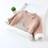 IENENS Kids Boys Girls Sweaters Clothes Baby Toddler Warm Sweater Coats Children Cartoon Thicken Tops Wool Pullovers Clothing H1026