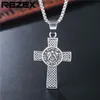 Nyaste rostfritt stål freemason masonic mason religiösa kors halsband murverk riddare templar broderskap irländska keltiska pendant smycken