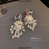 2022 süße Strass Herz Perle Quaste Ohrringe Für Frauen Baumeln Ohrring Einfache Koreanische Erklärung Hochzeit Schmuck Party Geschenk